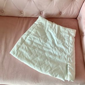 Forever 21 White Quilted Midi Skirt